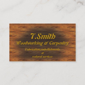 woodworking business card