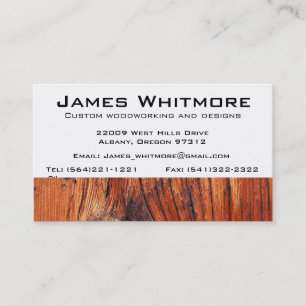 Woodworking Business Card