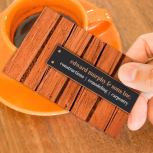 Woodworking Contractor Business Card Template