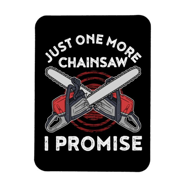 Woodworking Gift Men Lumberjack Arborist Chainsaw Magnet (Vertical)