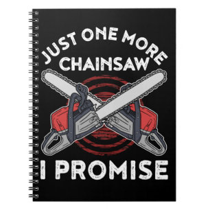 Woodworking Gift Men Lumberjack Arborist Chainsaw Notebook