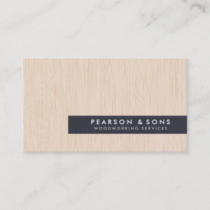 Woodworking Light Wood Texture Business Card