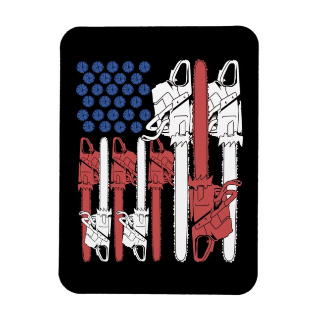 Woodworking Men Lumberjack Gifts Arborist Chainsaw Magnet (Vertical)
