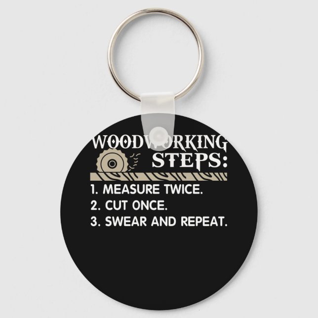 Woodworking Steps Woodworker Key Ring (Front)