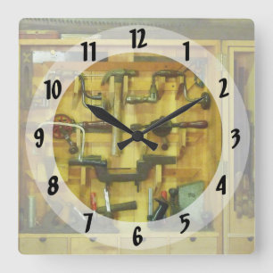 Woodworking Tools Square Wall Clock