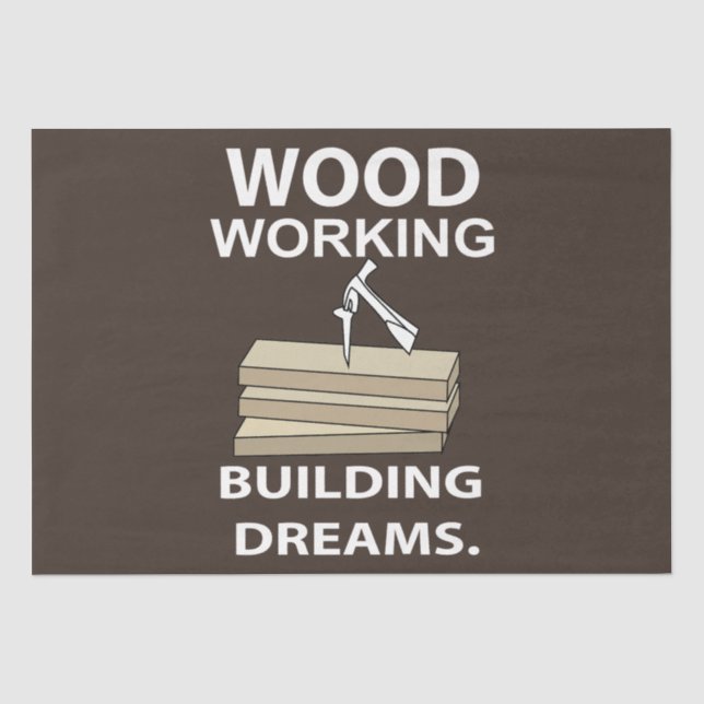 Woodworking Woodworker Birthday Tissue Paper (Front)