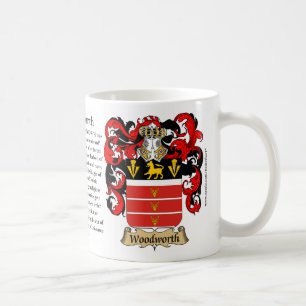Woodworth, the Origin, the Meaning and the Crest Coffee Mug