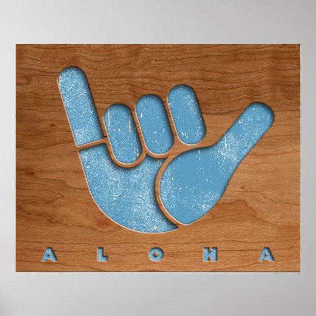 Woody Aloha Shaka Poster (Front)