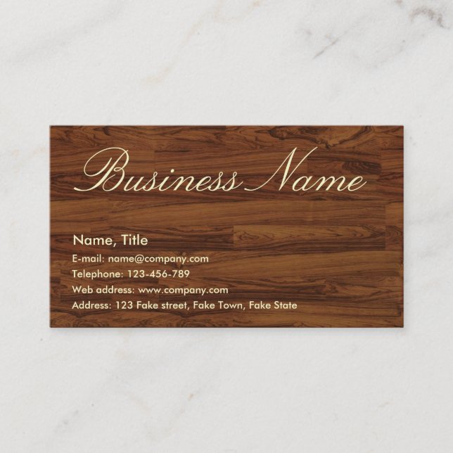 Woody Business Card (Front)