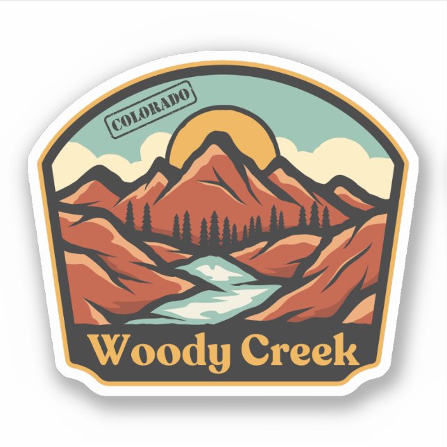 Woody Creek, Colorado Sticker (Front)