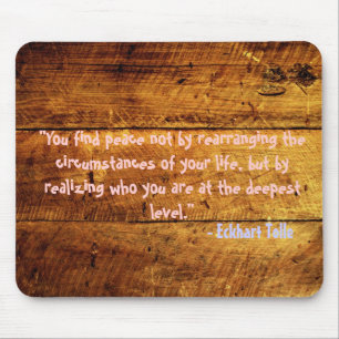 woody grunge quote mouse mat