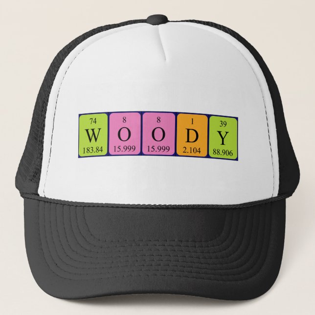 Woody periodic table name hat (Front)