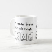 Woody periodic table name mug (Front Left)