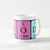 Woody periodic table name mug (Front Right)