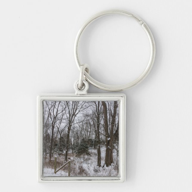 Woody Snow Day Key Ring (Front)