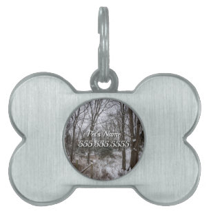 Woody Snow Day Pet ID Tag