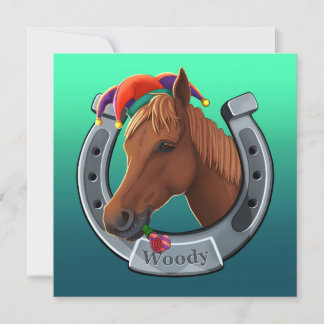 Woody the happy pony. holiday card