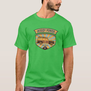 Woody Wagon Vintage Beach Surf Car Tee