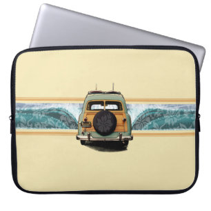Woody Wave Surfer Neoprene Wetsuit Laptop Sleeve