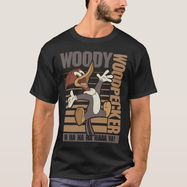 Woody Woodpecker Ha Ha Ha Jumping T-Shirt (Front)