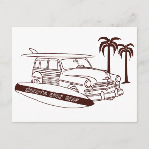 Woody's Surf Shop Postcard