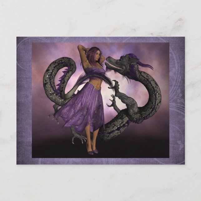 Wooed by the Dragon Postcard (Front)