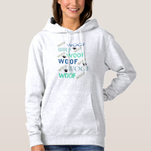 WOOF All Over  Dog Lover Women's Hoodie