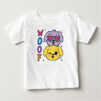 Woof Baby T-Shirt - Cute Summer Puppy Dogs Shirt