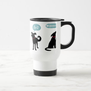 Woof Bark Arf Woooo Travel Mug