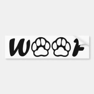 "Woof" Bumper sticker
