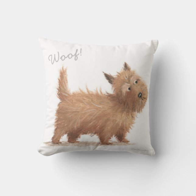Woof! Cushion - Scottish Dog / Cairn Terrier (Front)