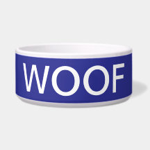 WOOF dog bowl
