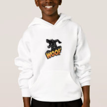 Woof Dog Illustration Boys’ Hoodie