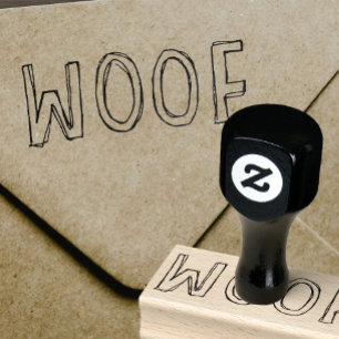 WOOF Dog Lover's Rubber Stamp