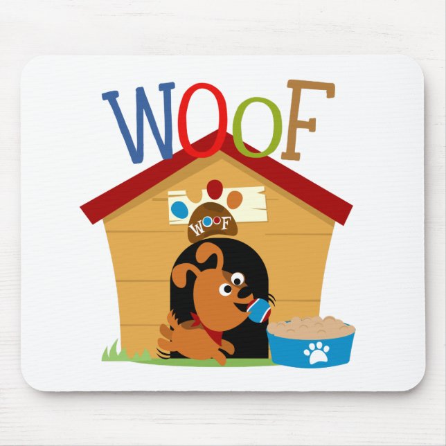 Woof Dog Mouse Mat (Front)