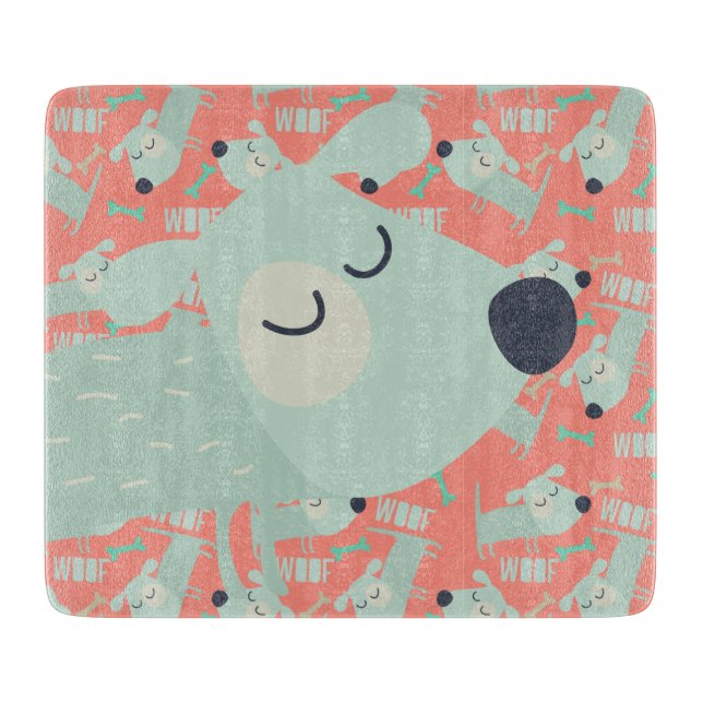 Woof Dogs and Bones Cutting Board (Front)