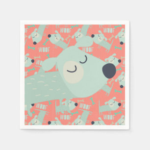 Woof Dogs and Bones Napkin