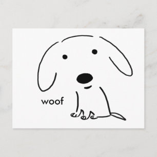 Woof Puppy Postcard