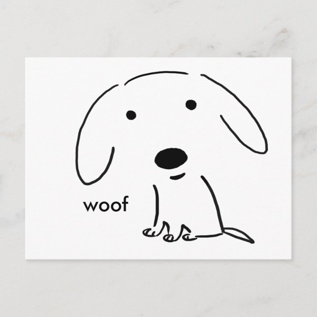Woof Puppy Postcard (Front)