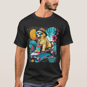 Woof Summer Cute Dog T-shirt