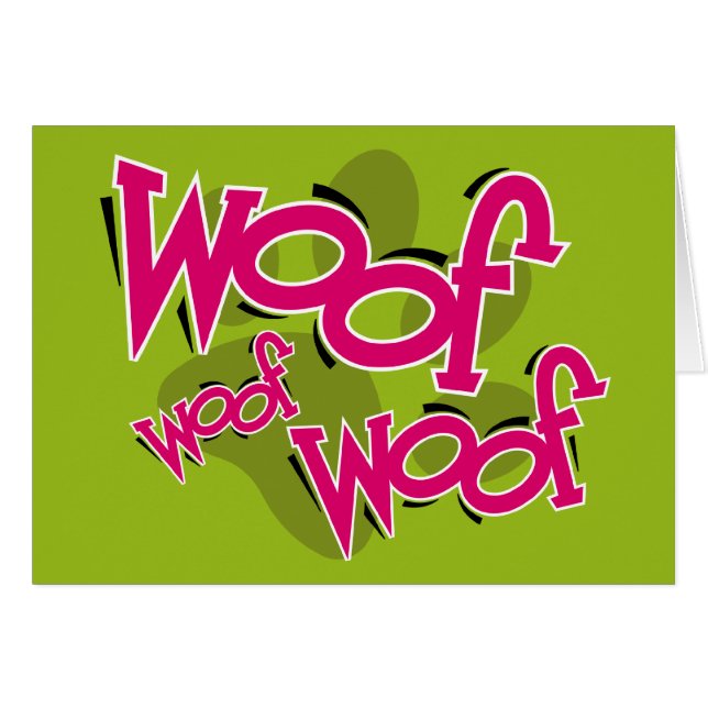 Woof Woof Card (Front Horizontal)