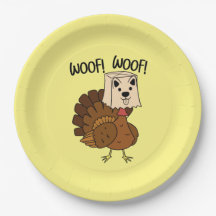 Woof Woof Funny Thanksgiving Turkey Dinner