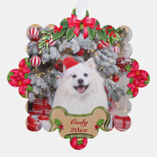 Woof You A Merry Christmas Personalised Dog Gift Tree Decoration Card