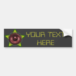 Woofer Rasta star Dub Reggae Dubstep Bumper Sticker