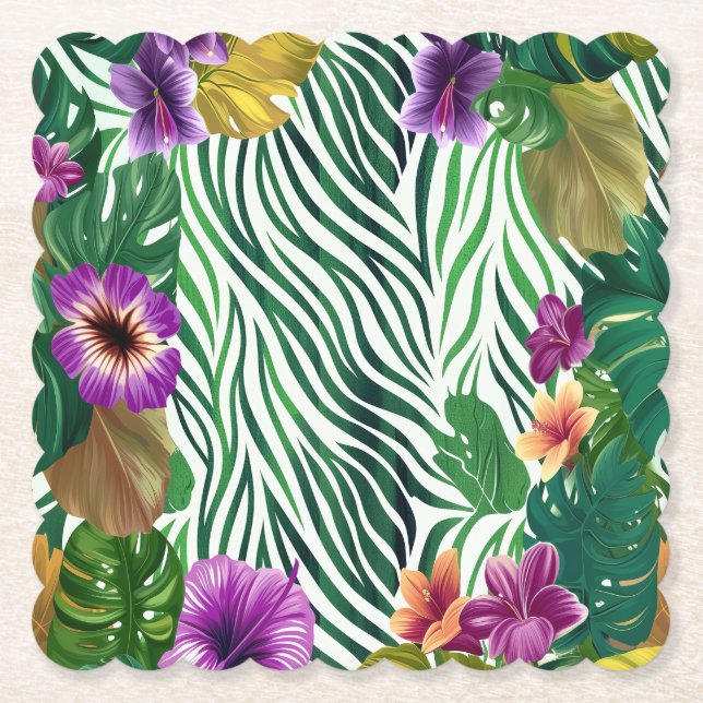 Wooing jungle harmony paper coaster (Front)