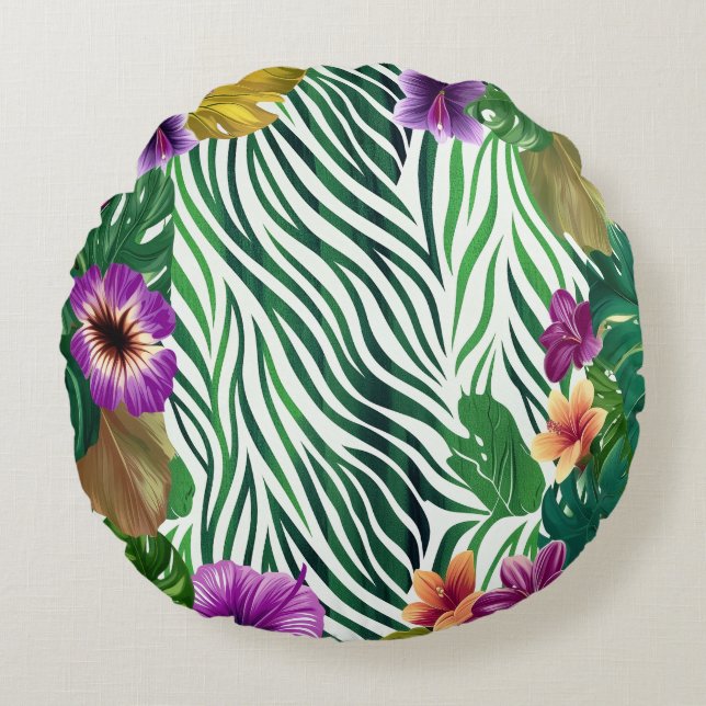 Wooing jungle harmony round cushion (Front)