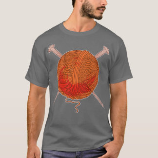 Wool and knitting needles  T-Shirt