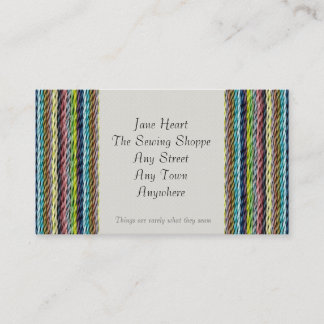 Wool Fabric Effect Textiles Business Card