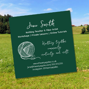 wool Knitting Teacher Business Card Wool Yarn