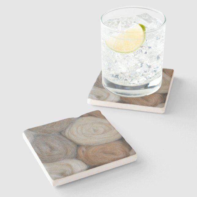 Wool Lover's Stone Coaster (Side)